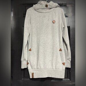 Naketano Long Length Long Sleeve Pocket Hoodie Sweatshirt *WITH ISSUES*